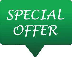 Specail offer in green [vector illustration]