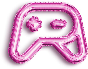 Gamepad Pink Foil Balloon Icon