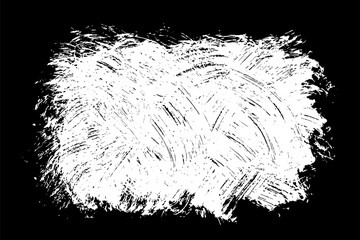 Chalk light texture on black background. White brush stroke. Abstract backdrop. Hand drawn drawing. Vector illustration, eps 10.	
