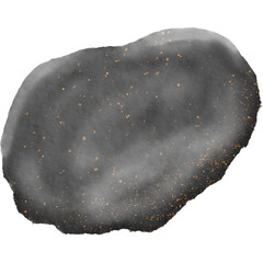 hand painted grey and black watercolor brush stroke papaer texture with gold glitter for social media highlight PNG File