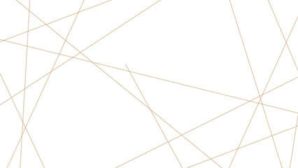 Abstract luxury gold geometric random chaotic lines. Random geometric line pattern on a transparent background. Random chaotic lines abstract geometric patterns of modern design.	 - obrazy, fototapety, plakaty