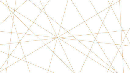 Abstract luxury gold geometric random chaotic lines. Random geometric line pattern on a transparent background. Random chaotic lines abstract geometric patterns of modern design.	