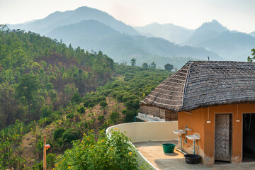 Fototapeta premium Scenery from The Chinese Viewpoint,outskirts of Pai,Mae Hon Son,northern Thailand.