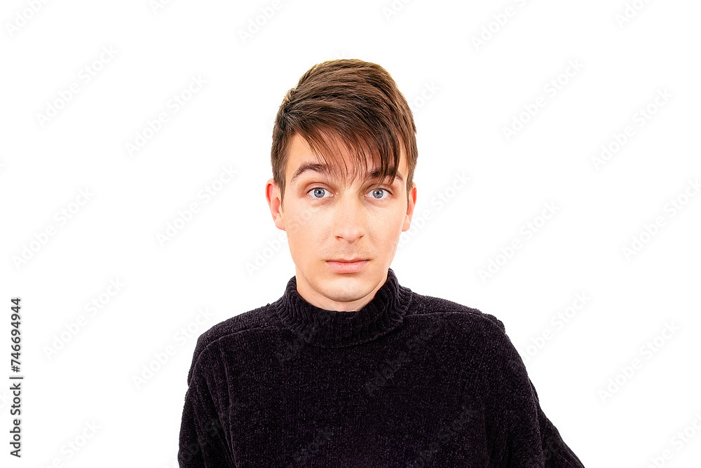 Wall mural surprised young man portrait