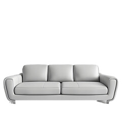Fototapeta premium white sofa isolated on white background