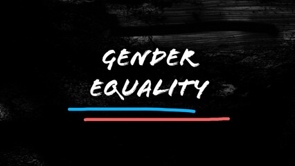 Gender equality written on blackboard  - 746695310
