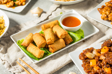 Chinese Deep Fried Vegetable Egg Rolls