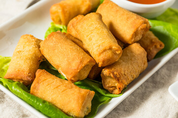 Chinese Deep Fried Vegetable Egg Rolls