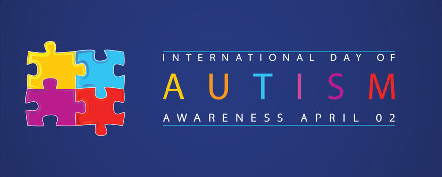Vector illustration on the theme of World Autism awareness day observed each year on April 2nd across the globe. illustration, banner or poster of World autism awareness day.