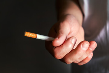 Cigarette in the Hand closeup - 746695909