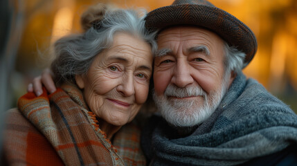 Grateful Hearts Senior Couple Enjoying the Simple Pleasures