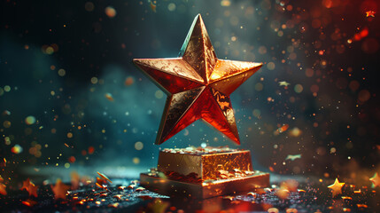 A Star Background. Star trophy, awards concept 

