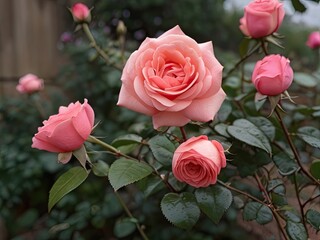 Rose in the summer garden