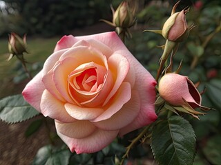 Rose in the summer garden