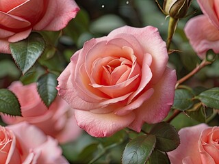 Rose in the summer garden