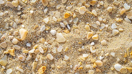 Sand texture close-up, showcasing the natural beauty of fine grains on a sandy beach. Perfect for conveying the essence of a sunny beach vacation
