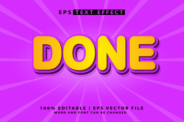 done editable text effect eps