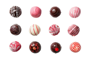 colorful candies isolated on white background