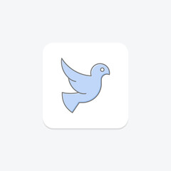 Twitter icon, platform, network, socialmedia, engagement lineal color icon, editable vector icon, pixel perfect, illustrator ai file