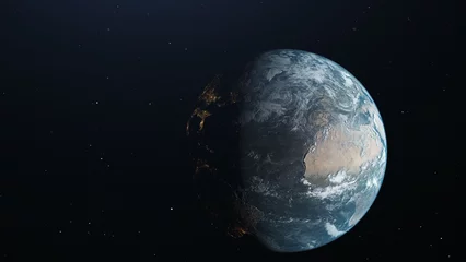 Papier Peint photo Pleine Lune arbre High Definition Computer Generated Earth Image,High quality 3D rendered image of Earth from space.
