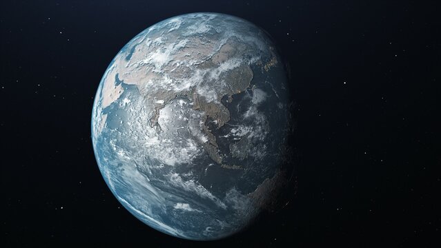 High Definition Computer Generated Earth Image,High quality 3D rendered image of Earth from space.