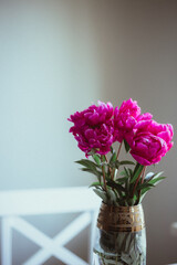 bouquet of flowers in vase