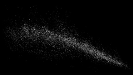 White grainy texture. Abstract dust overlay. Grain noise. White explosion on black background. Splash light realistic effect. Vector illustration, eps 10.	

