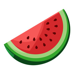 flat logo vector illustration slice of watermelon