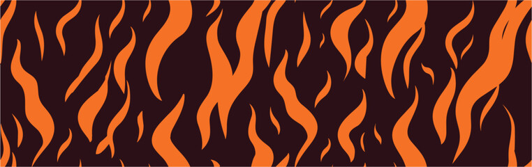 Fire flames. Colorful. Flame Fire Image Element Concept. Ablaze. Hot flaming element for game animation. Burning background or pattern. Fiery background. Vector illustration. Seamless.