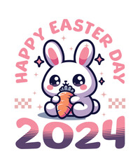 Obraz na płótnie Canvas Easter Day Bunny T-shirt, Hoodie, sticker, mug, and more items 