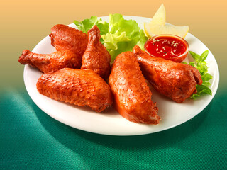 Chicken Wings, Geflügel, Hähnchen, Grill, isoliert,