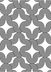 Line abstract vector pattern in black and white