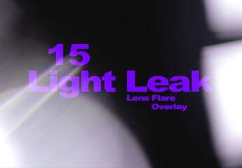 15 Lens Flare Light Leaks Textures For Overlay