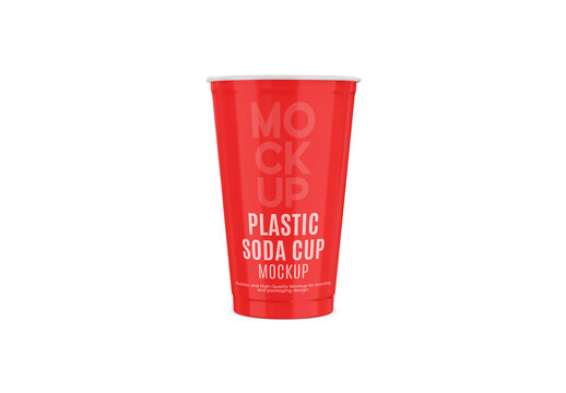 Plastic Soda Cup Mockup