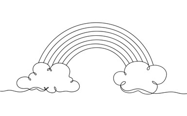 Rainbow. Cloud. Weather