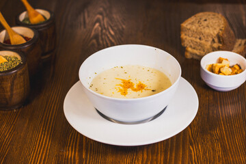 Traditional delicious Turkish food; Yoghurt soup, Yayla Corba