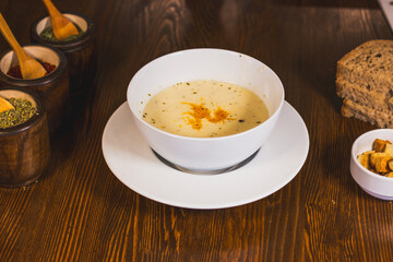 Traditional delicious Turkish food; Yoghurt soup, Yayla Corba
