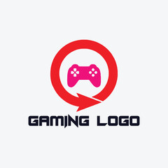 video gaming logo design vector