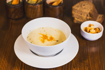 Traditional delicious Turkish food; Yoghurt soup, Yayla Corba
