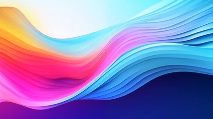 Küchenrückwand glas motiv colorful abstract wave background © HMCK