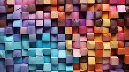 colorful wood blocks for a rainbow background for your photo desktop, in the style of wood, thick paint, abstraction, spectacular backdrops, unprimed canvas, symbolic-vibrant, chalk