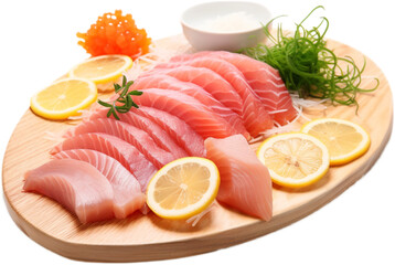 Fresh Sashimi Platter, Sashimi on whitebackground