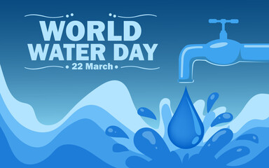 world water day background , greeting card or poster for campaign save water