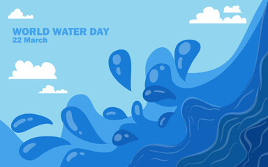 world water day background , greeting card or poster for campaign save water