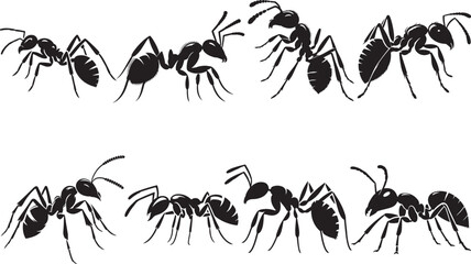 Ant silhouette vector illustration