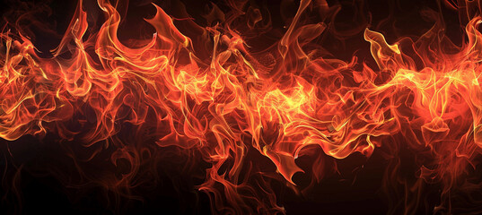 Intense Flames Texture Background in Ravishing Orange and Red