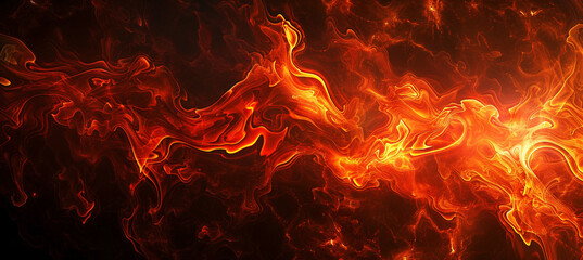 Abstract Fiery Swirls and Liquid Flame Art for Background - obrazy, fototapety, plakaty