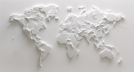 3D world map illustration	
