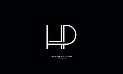 Fototapeta na wymiar HP, PH, H, P, Abstract Letters Logo Monogram