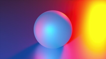 Orange and blue sphere. Computer generated 3d render